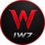 IW7 Game online platform icon with modern gaming style and premium red-black theme